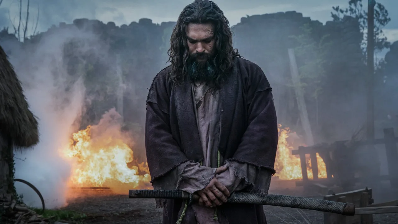 Jason Momoa en See: tribus, espadas y un mundo en el que casi nadie ve.