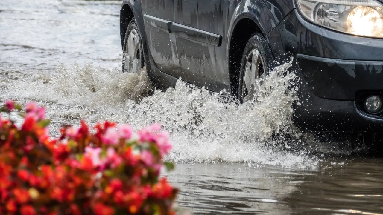 Con el agua en la calzada, el coche deja de ser refugio: es la trampa más habitual.